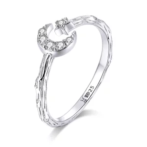 (image pour) Bague Ouverte Style PANDORA Étoile Lune Vintage - SCR638