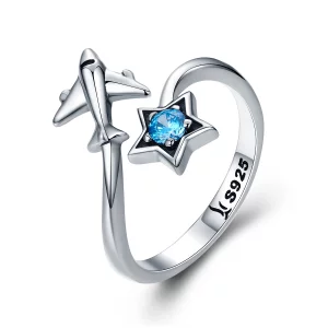(image pour) Bague Ouverte Style PANDORA Tours d'étoiles - SCR322
