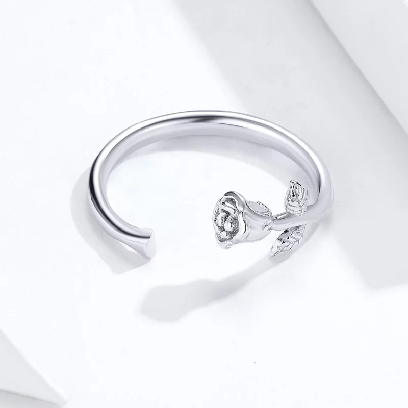 (image pour) Bague Ouverte Style PANDORA Une rose - BSR065 - Afficher 3