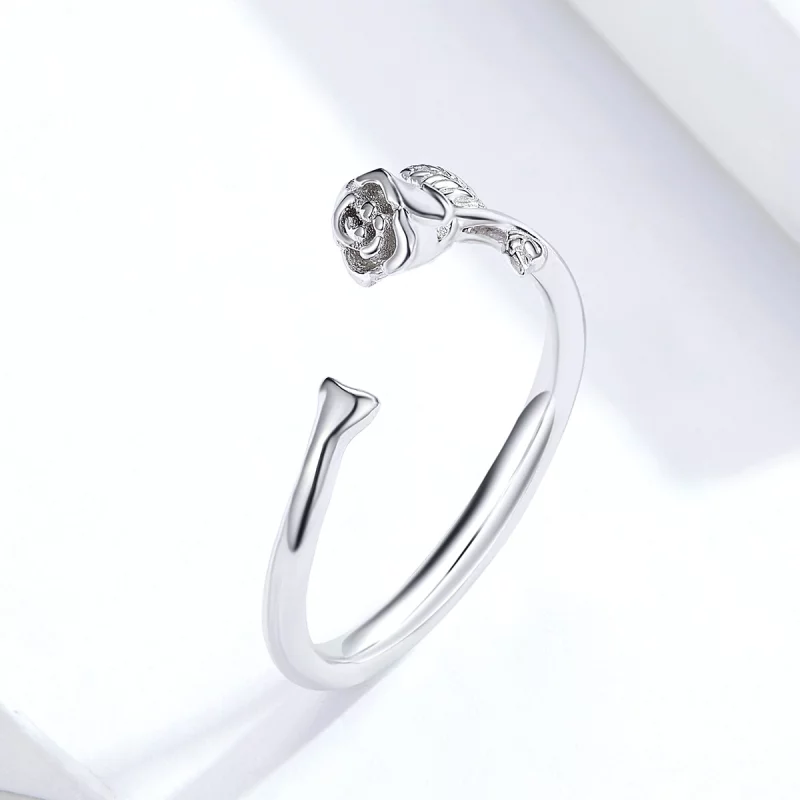 (image pour) Bague Ouverte Style PANDORA Une rose - BSR065 - Afficher 4