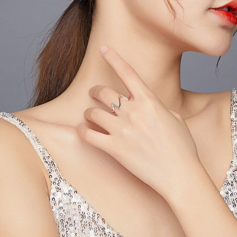 (image pour) Bague Ouverte Style PANDORA Vague - SCR673 - Afficher 7