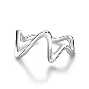 (image pour) Bague Ouverte Style PANDORA Vague - SCR673