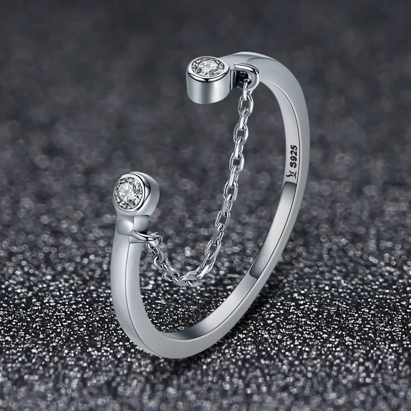 (image pour) Bague Ouverte Style PANDORA Visage souriant - SCR216 - Afficher 5