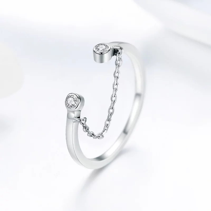 (image pour) Bague Ouverte Style PANDORA Visage souriant - SCR216 - Afficher 6