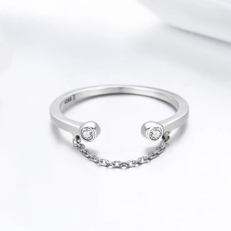 (image pour) Bague Ouverte Style PANDORA Visage souriant - SCR216 - Afficher 7