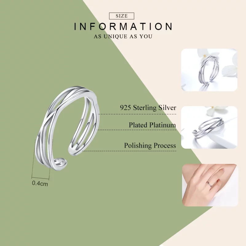 (image pour) Bague Ouverte Style PANDORA Voyage dans le temps - SCR483 - Afficher 3