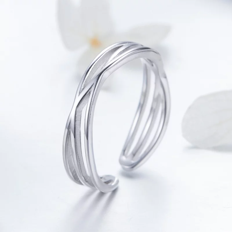 (image pour) Bague Ouverte Style PANDORA Voyage dans le temps - SCR483 - Afficher 4
