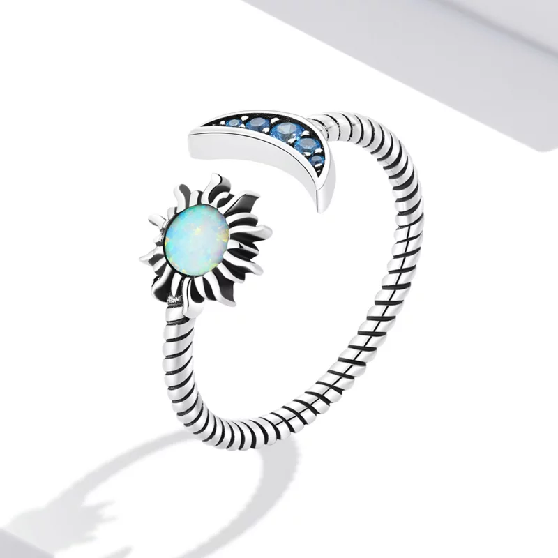 (image pour) Bague ouverte Sun, Moon, Stars style Pandora pour meilleure amie - SCR796 - Afficher 2