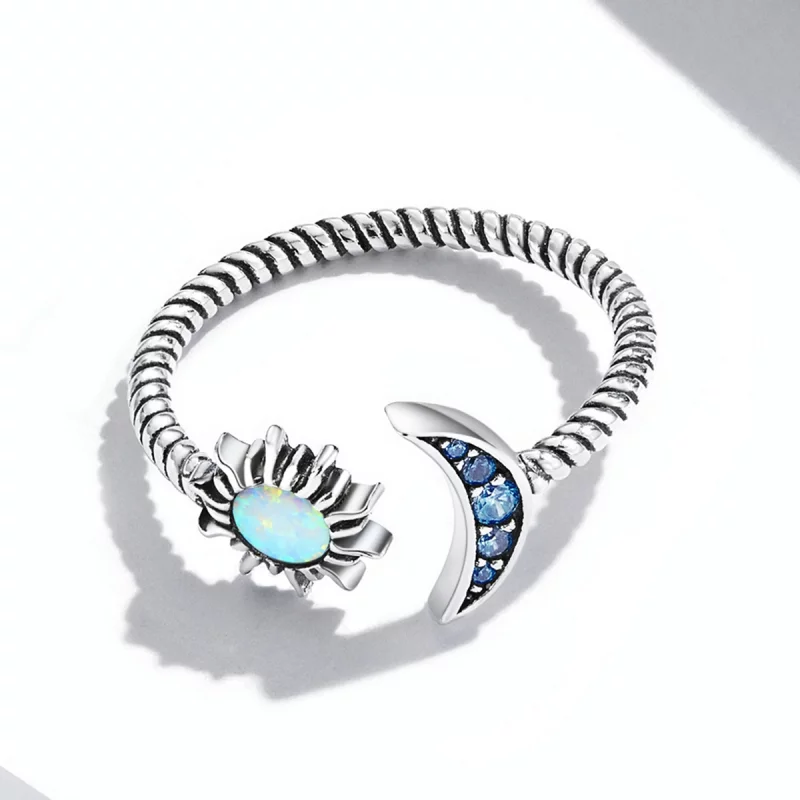 (image pour) Bague ouverte Sun, Moon, Stars style Pandora pour meilleure amie - SCR796 - Afficher 3