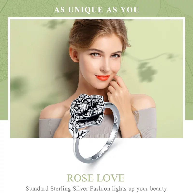 (image pour) Bague Style PANDORA Amour Rose - SCR382 - Afficher 2