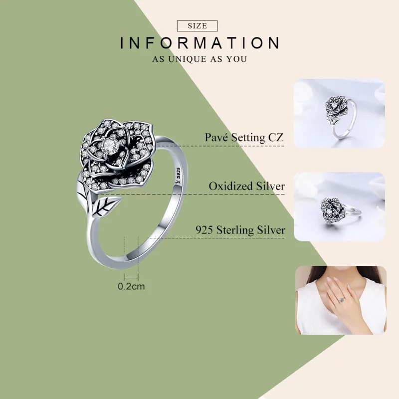 (image pour) Bague Style PANDORA Amour Rose - SCR382 - Afficher 5