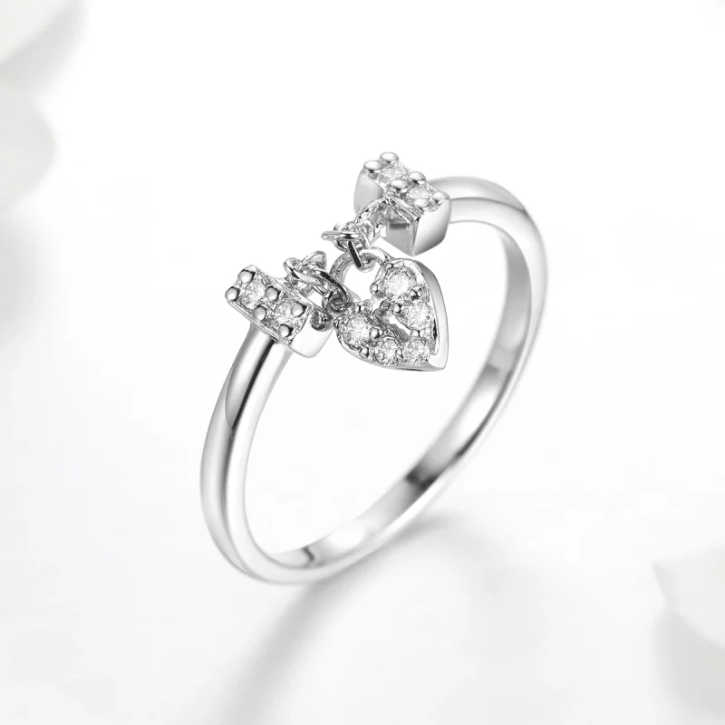 (image pour) Bague Style PANDORA Serrure de coeur - SCR466 - Afficher 4