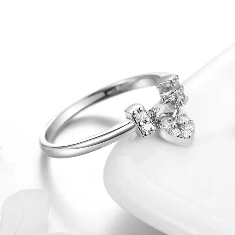 (image pour) Bague Style PANDORA Serrure de coeur - SCR466 - Afficher 5