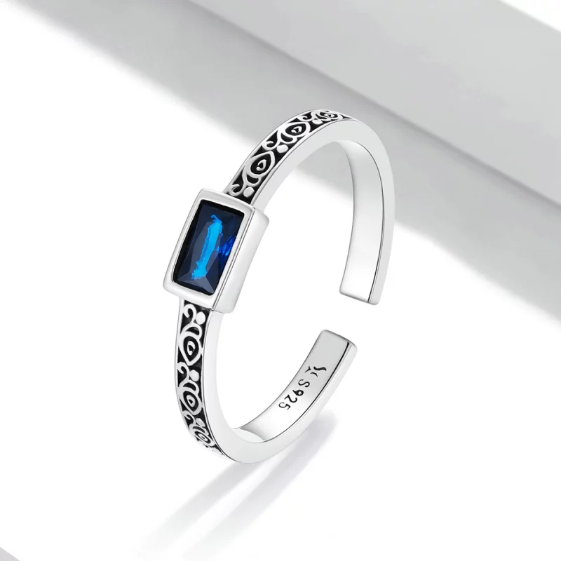 (image pour) Style Pandora rétro motif - Bague ouverte en zirconium - SCR768 - Afficher 2