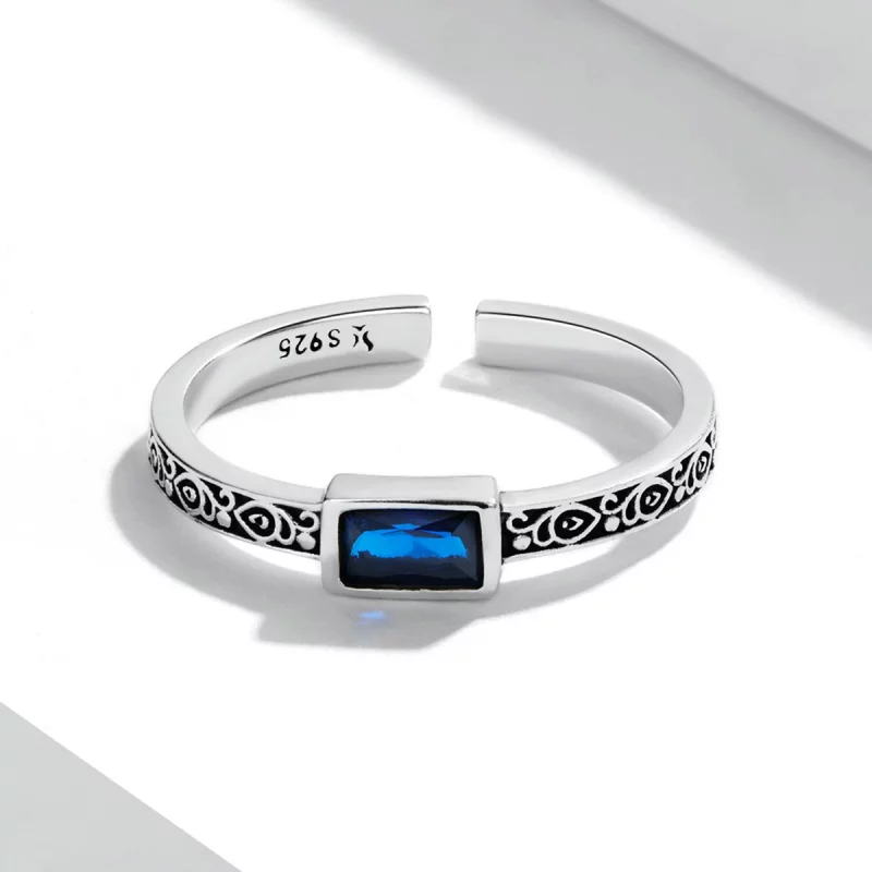 (image pour) Style Pandora rétro motif - Bague ouverte en zirconium - SCR768 - Afficher 3