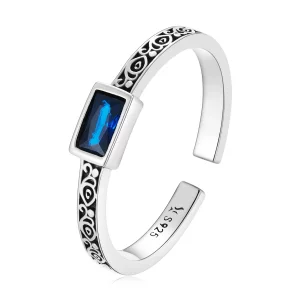 (image pour) Style Pandora rétro motif - Bague ouverte en zirconium - SCR768