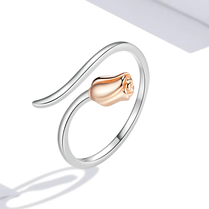(image pour) Style Pandora Une bague ouverte en forme de rose - SCR761 - Afficher 2