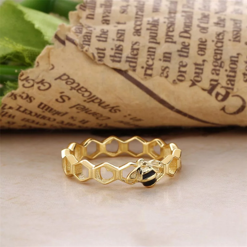 (image pour) Bague Abeille en PANDORA Shine™ - 167116EN16 - Afficher 4