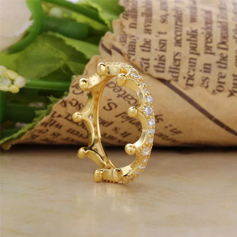 (image pour) Bague Couronne Enchantée PANDORA Shine™ - 167119CZ - Afficher 2