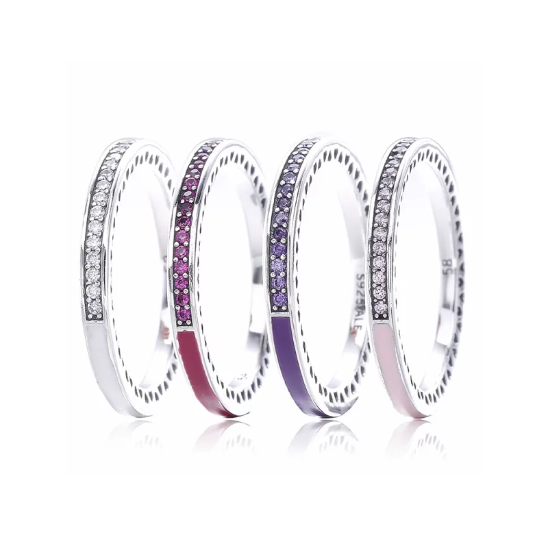 (image pour) Bague Cœurs Lumineux de PANDORA Cerise - 191011NCC
