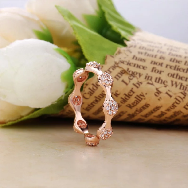 (image pour) Bague Moderne LovePods™ en PANDORA Rose™ - 187295CZ - Afficher 4