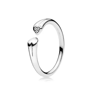 (image pour) Bague Ouverte Deux Cœurs PANDORA France - 196572CZ