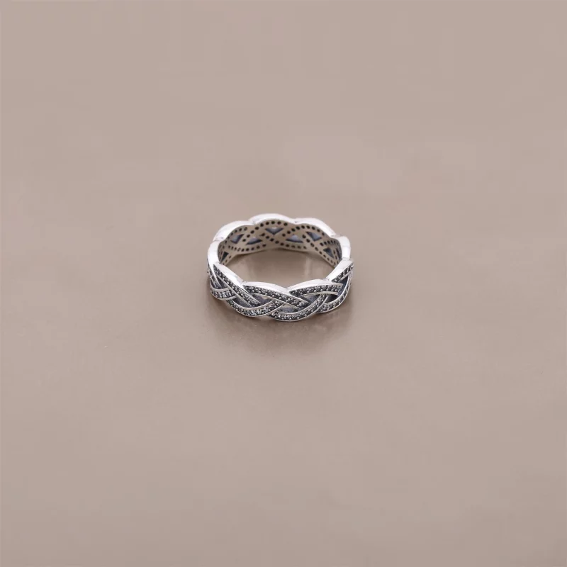 (image pour) Bague Pandora 190913CZ - Bague Tressée Etincelante - Afficher 2