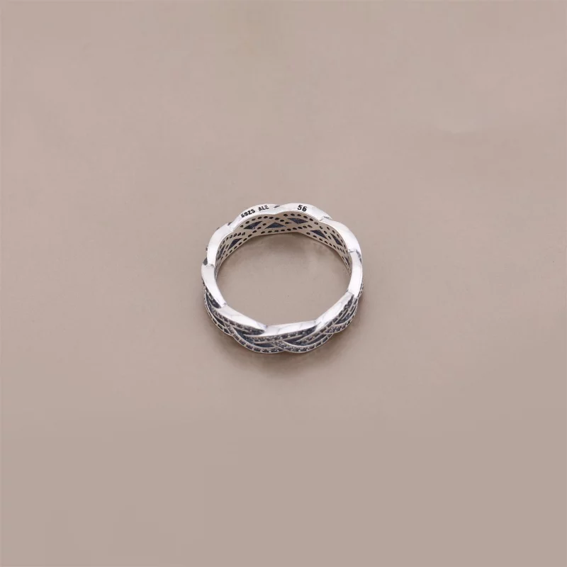 (image pour) Bague Pandora 190913CZ - Bague Tressée Etincelante - Afficher 3