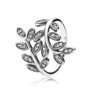 (image pour) Bague Pandora 190921CZ - Bague Feuilles Etincelantes 
