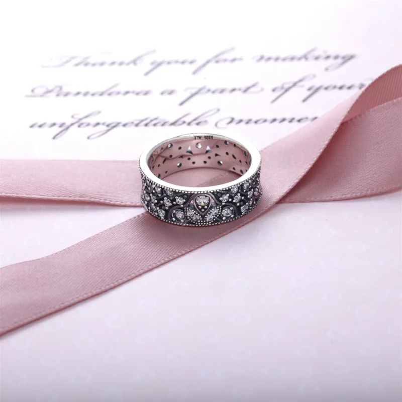 (image pour) Bague Pandora 190965CZ - Bague Feuilles Scintillantes Femme - Afficher 2