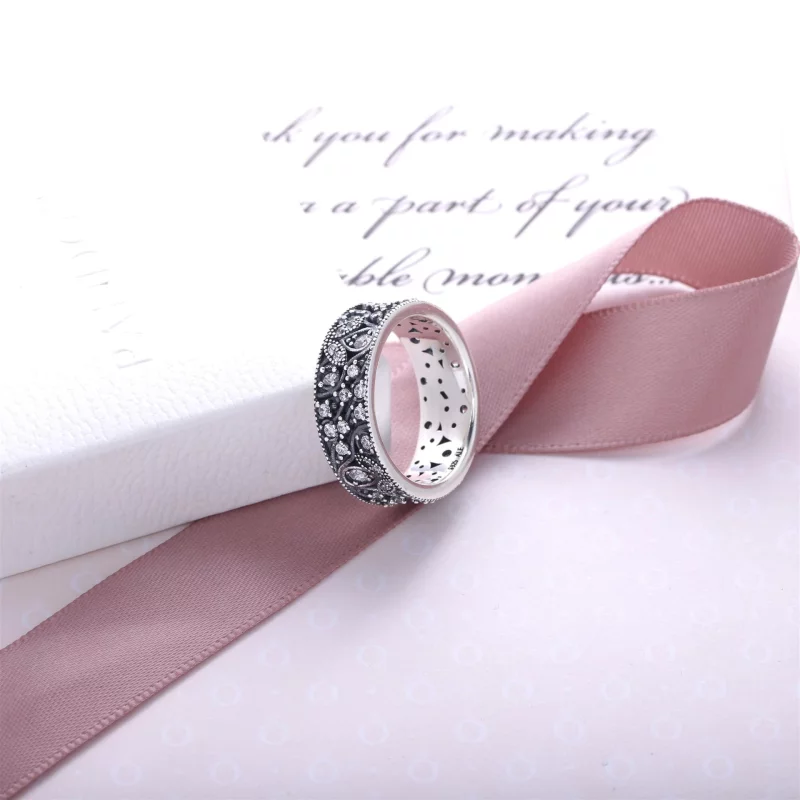 (image pour) Bague Pandora 190965CZ - Bague Feuilles Scintillantes Femme - Afficher 3