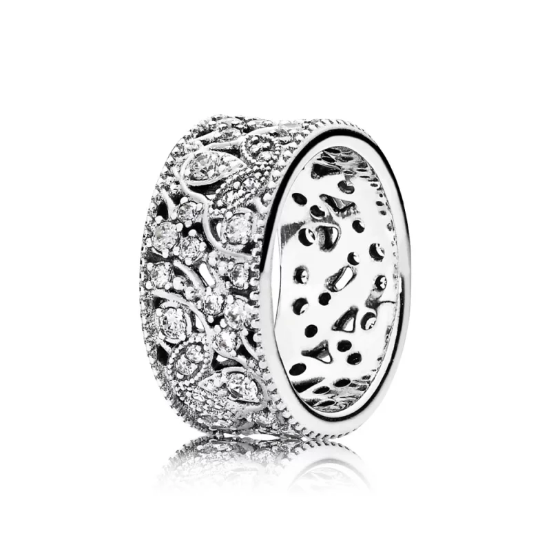 (image pour) Bague Pandora 190965CZ - Bague Feuilles Scintillantes Femme 