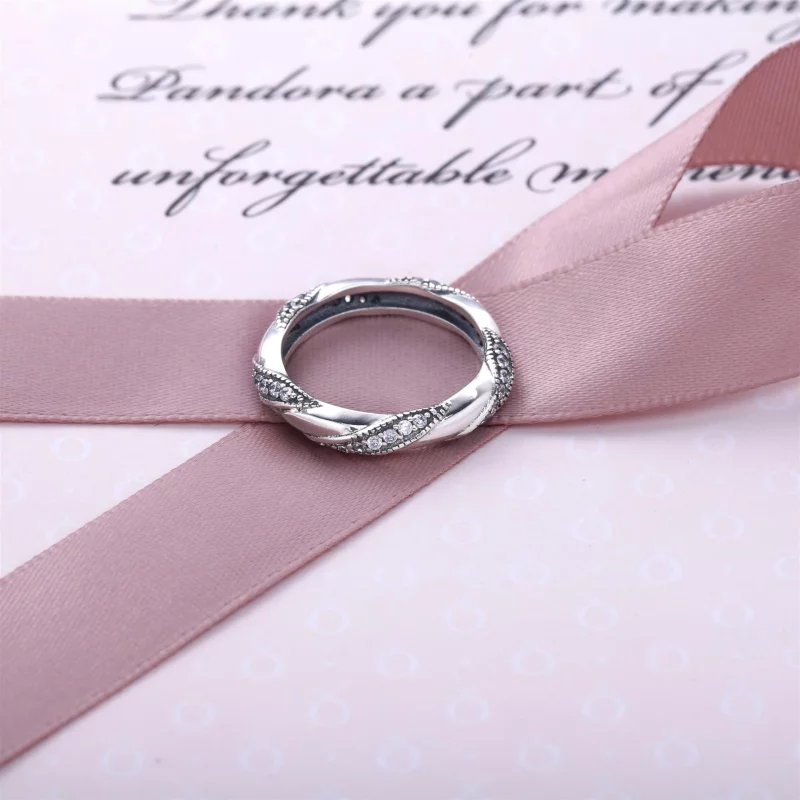 (image pour) Bague Pandora 190981CZ - Bague Ruban de l'Amour - Afficher 3