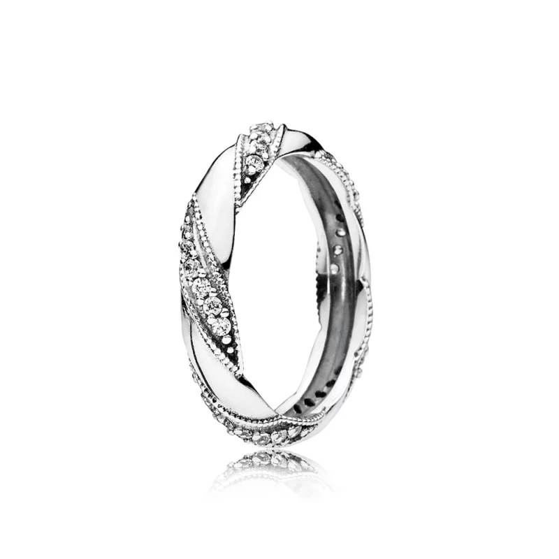 (image pour) Bague Pandora 190981CZ - Bague Ruban de l'Amour 