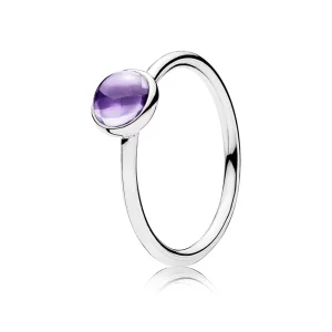 Bague Pandora 190983ACZ - Bague Gouttelette Poétique Violette Fine Femme (image pour) Bague Pandora 190983ACZ - Bague Gouttelette Poétique Violette Fine Femme