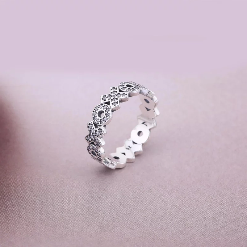 (image pour) Bague Pandora Histoires 190926CZ - Bague XOXO Argent Femme - Afficher 2