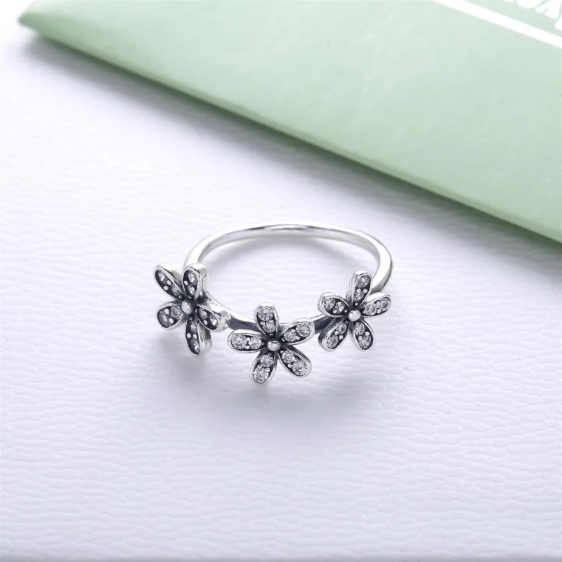 (image pour) Bague Pandora Nature 190933CZ - Bague Marguerites éblouissantes Femme - Afficher 2