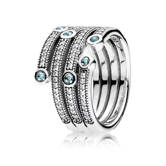 (image pour) Bague Pandora Voyage 191002CZF - Bague Océan Scintillant Femme 