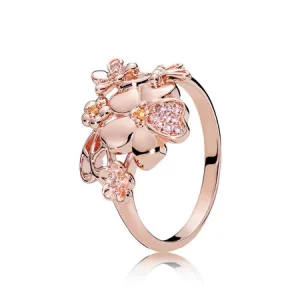 (image pour) Bague Prairie de Fleurs Sauvages PANDORA Rose™ - 187083NPRMX