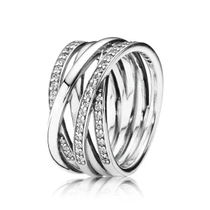 (image pour) PANDORA - Bague Enlacée - 190919CZ
