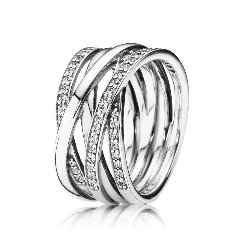 (image pour) PANDORA - Bague Enlacée - 190919CZ