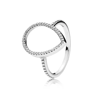 (image pour) PANDORA - Bague Gouttelette Ajourée - 196253CZ