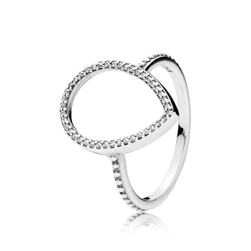 (image pour) PANDORA - Bague Gouttelette Ajourée - 196253CZ