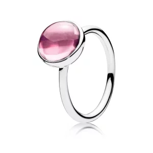 (image pour) PANDORA - Bague Gouttelette Poétique Rose - 190982PCZ