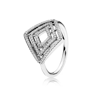 PANDORA - Bague Lignes Géométriques - 196210CZ (image pour) PANDORA - Bague Lignes Géométriques - 196210CZ