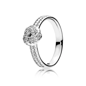 PANDORA - Bague Nœud d'Amour Scintillant - 190997CZ (image pour) PANDORA - Bague Nœud d'Amour Scintillant - 190997CZ