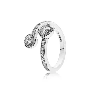 PANDORA - Bague Ouverte élégance Abstraite - 191031CZ (image pour) PANDORA - Bague Ouverte élégance Abstraite - 191031CZ