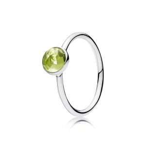(image pour) PANDORA - Bague Pierre de Naissance Gouttelette d'Août - 191012PE