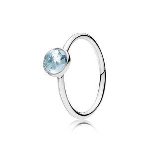 (image pour) PANDORA - Bague Pierre de Naissance Gouttelette de Mars - 191012NAB
