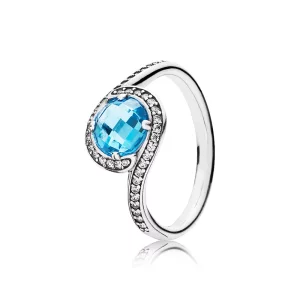 PANDORA - Décoration radieuse, cristal bleu ciel et cz incolore - 190968NBS (image pour) PANDORA - Décoration radieuse, cristal bleu ciel et cz incolore - 190968NBS